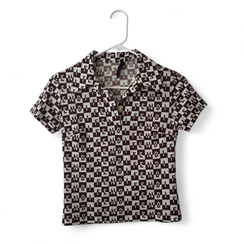 Fendi monogram polo top